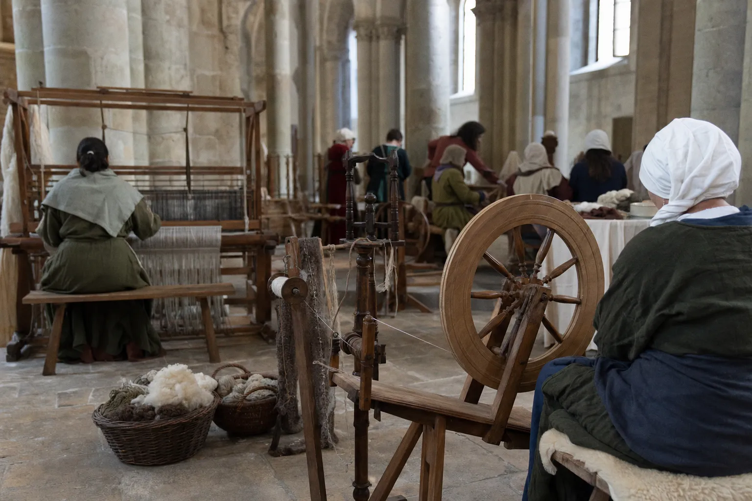 Atelier textile médiéval ce dimanche à l’abbatiale de Saint-Philbert-de-Grand-Lieu