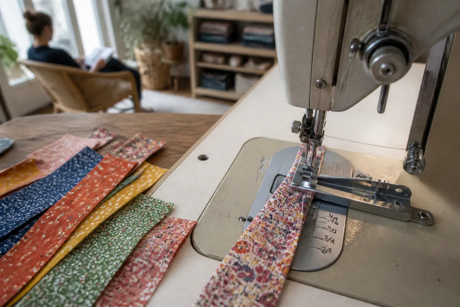Biais en chutes de tissu : méthode d'assemblage pas à pas