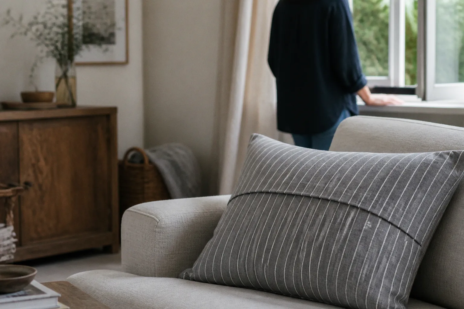 Coudre une housse de coussin à rabat : le projet upcycling idéal
