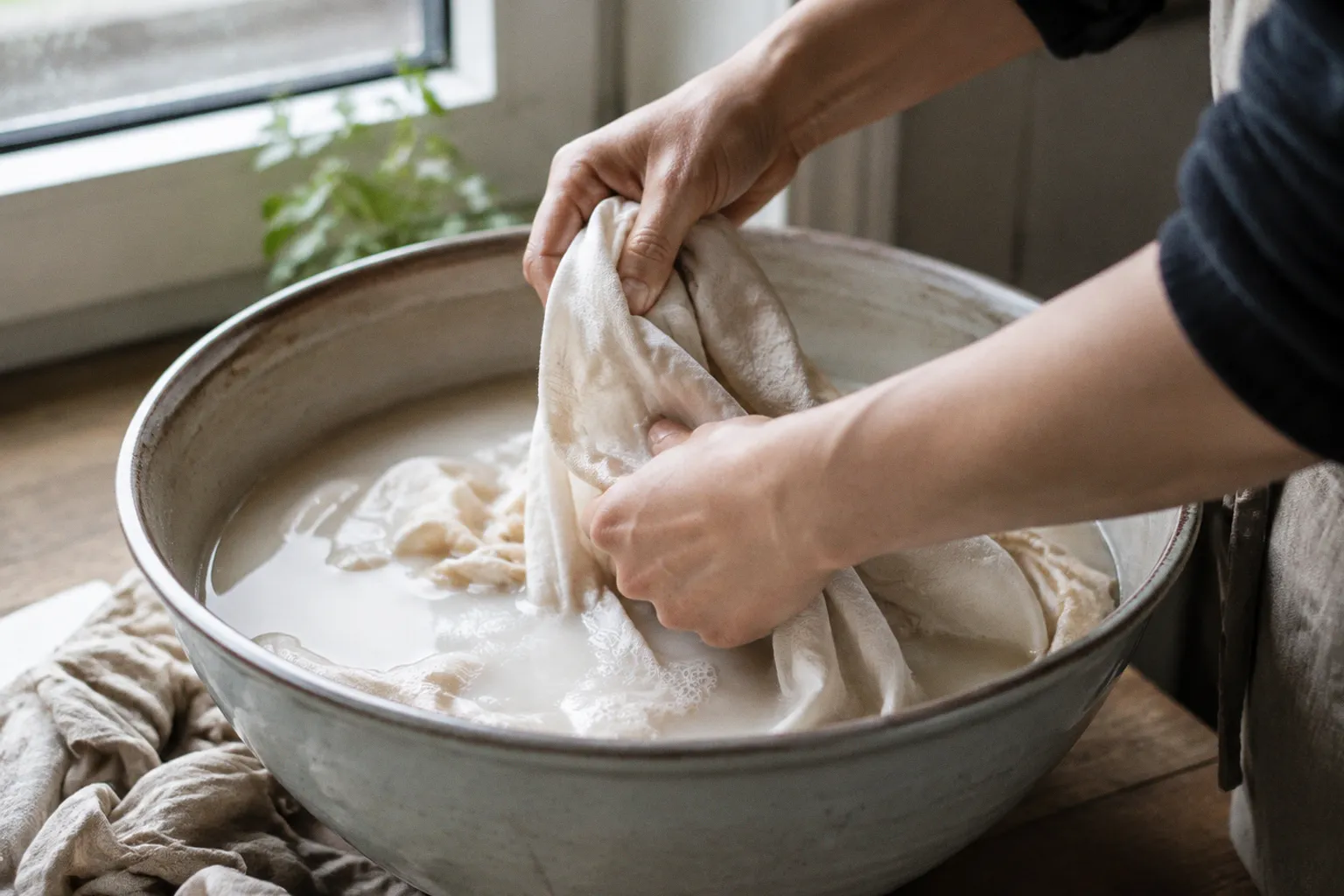 Mordançage au lait de soja : préparer le coton pour la teinture