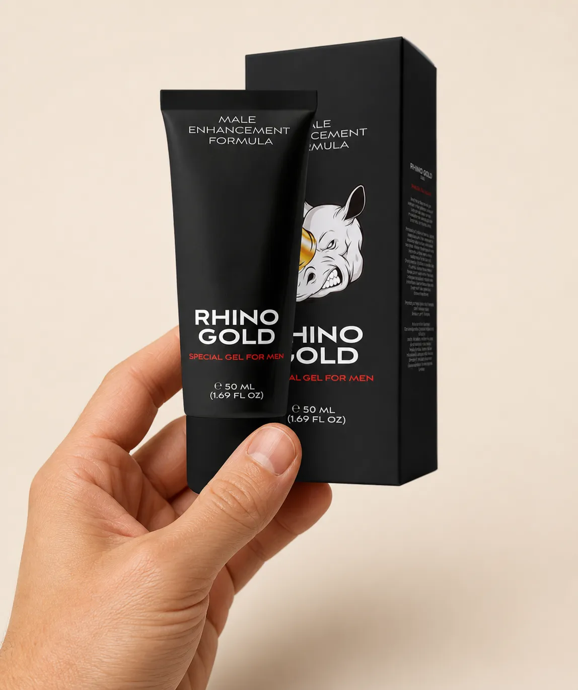 Rhino Gold Gel — le produit en main