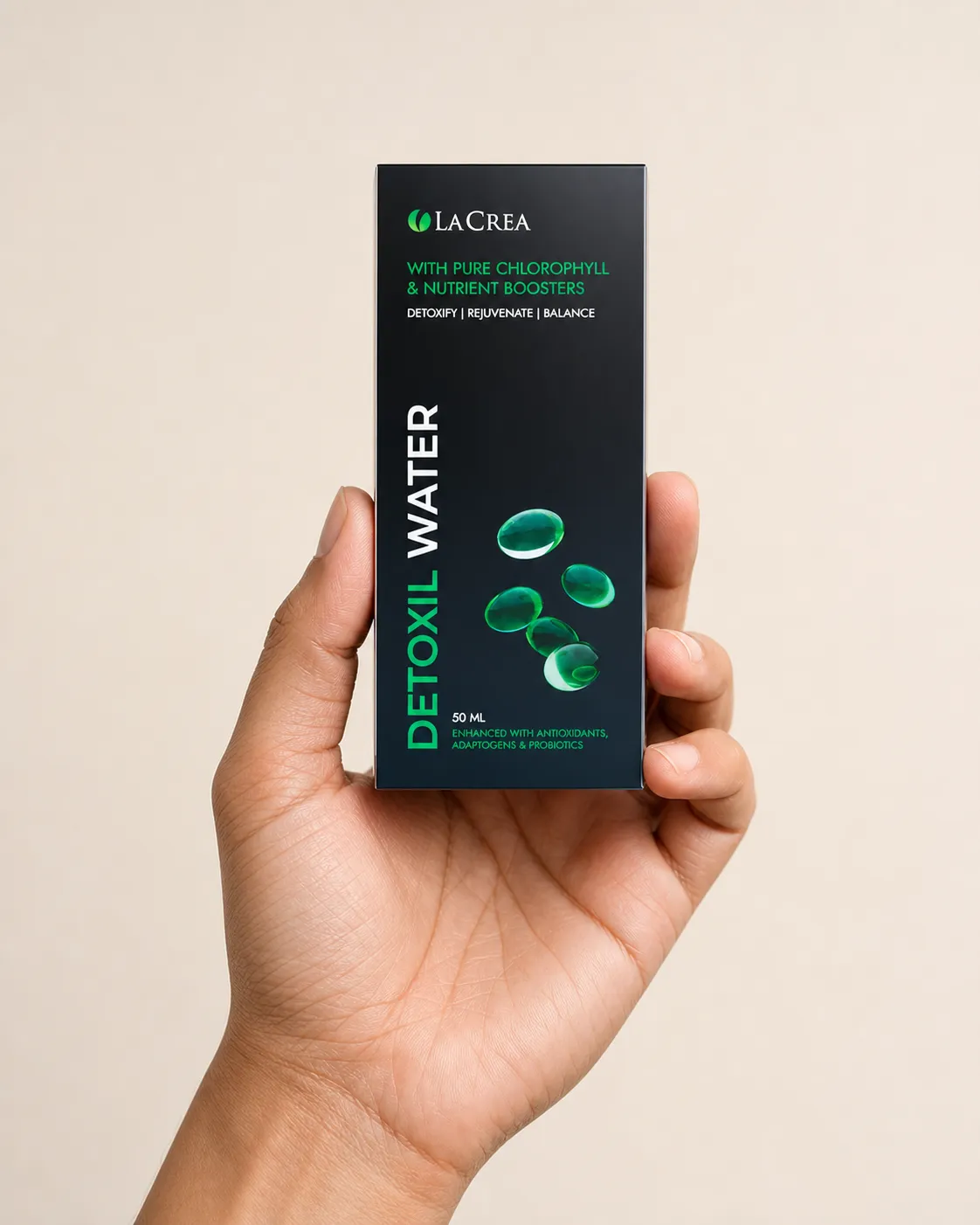 Detoxil water — le produit en main