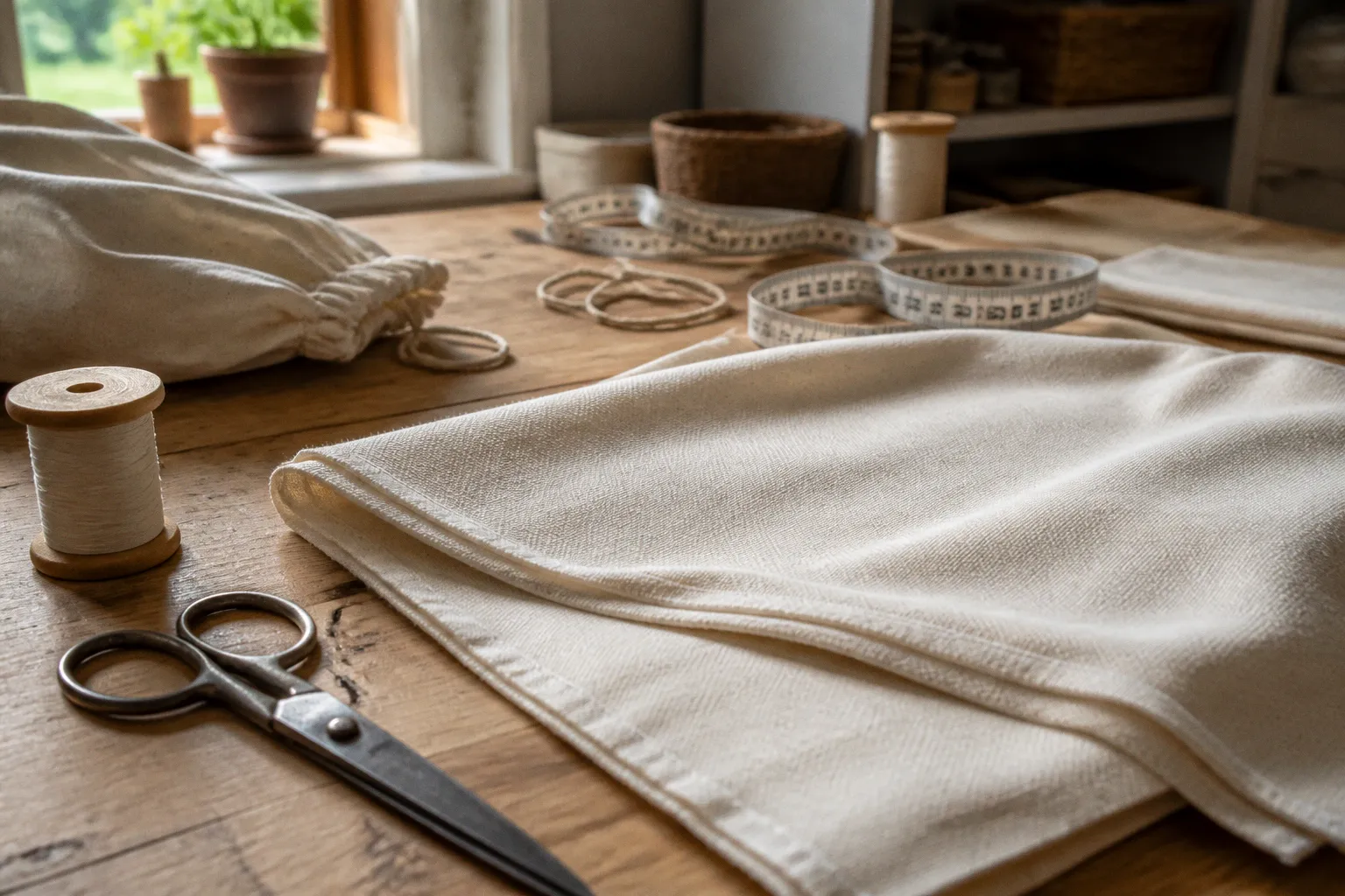 Sac à vrac en tissu bio : tutoriel couture pas à pas