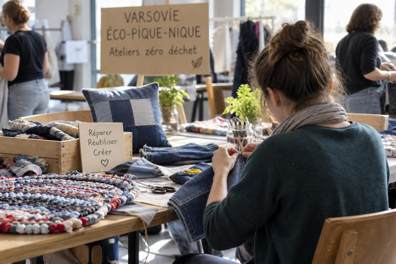 Varsovie organise un éco-pique-nique centré sur l'upcycling textile et le zéro déchet