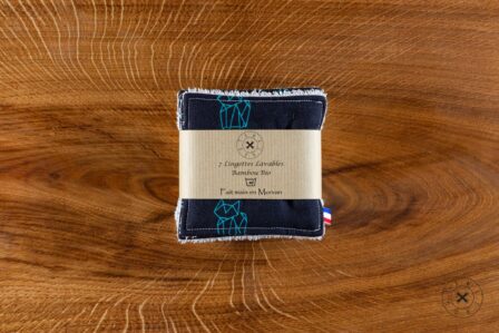 Tawachou - Créations Zéro Déchet lingettes demaquillantes lavables x7 renard marine 2