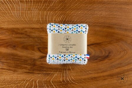 Tawachou - Créations Zéro Déchet lingettes demaquillantes lavables x7 triangle tricolore 2