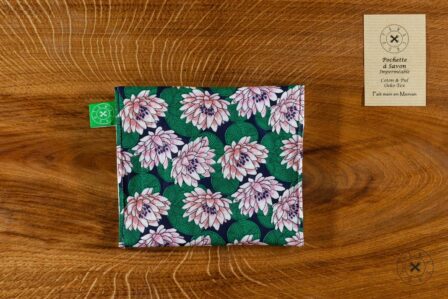 Tawachou - Créations Zéro Déchet pochette a savon lotus 1