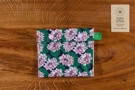 Tawachou - Créations Zéro Déchet pochette a savon lotus