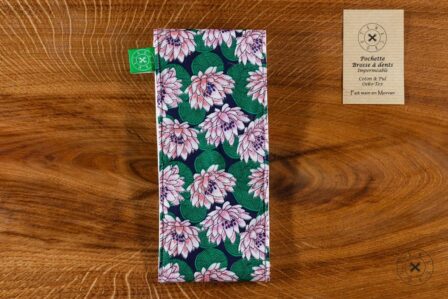 Tawachou - Créations Zéro Déchet pochette brosse a dents lotus 1