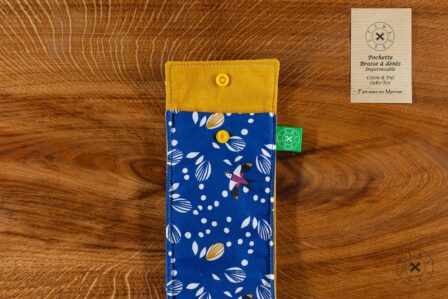 Tawachou - Créations Zéro Déchet pochette brosse a dents oiseau