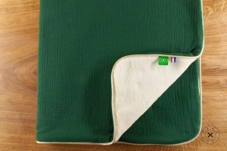 Tawachou - Créations Zéro Déchet Couverture Enfant vert foret