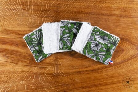 Tawachou - Créations Zéro Déchet lingettes lavables jungle verte